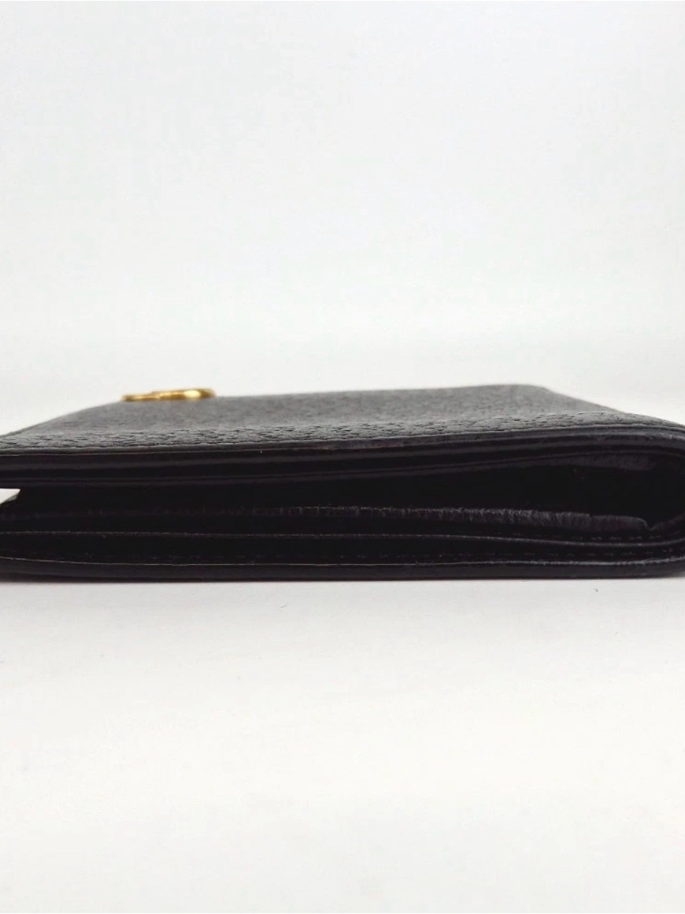 Gucci Black Leather Marmont Bi-Fold Wallet with Gold Double G - Picture 4 of 15